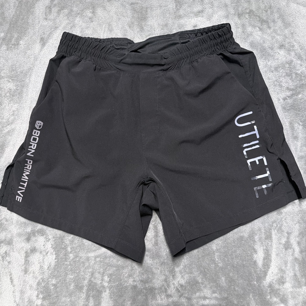Born Primitive Utilete Shorts Mens S Black Training Gym Workout Running Athletic
